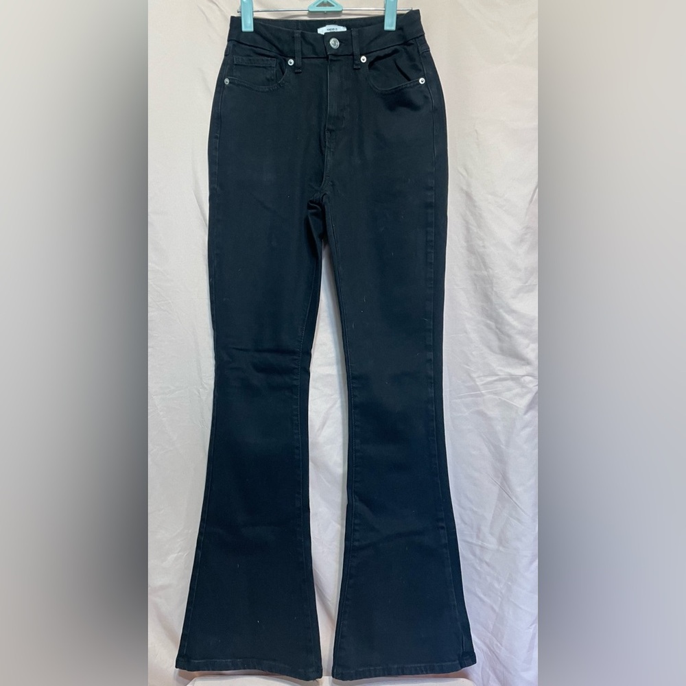 Forever 21 flare black denim jeans. Size 26.